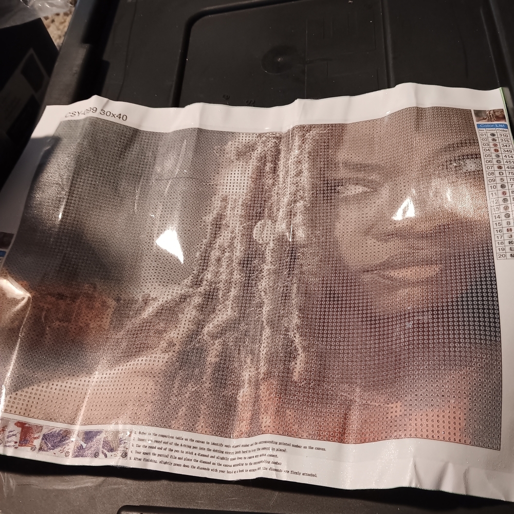 The Walking Dead Diamond Painting Kit with Michonne Portrait 30x40
